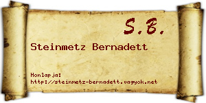 Steinmetz Bernadett névjegykártya